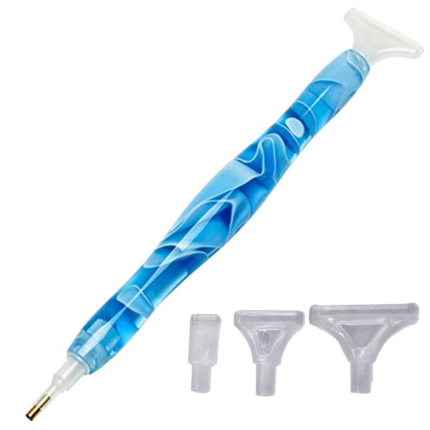 Pluma de pintura de diamantes de imitación 5D punta de bordado de cristal herramienta de pintura a lápiz, azul claro yuarrent HA001825-01