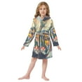 thumbnail image 6 of FORMRS Niños Bathrobe Unisex Hooded Robe Soft Plush Pajamas Sleepwear, Size 7-9T, Colorful Goldfish, 6 of 7