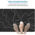 thumbnail image 4 of Extended Gaming Mouse Pad, Large Gaming Mouse Waterproof with Stitched Edges, Non-Slip Desktop Pad for Home and Office, Level Up Your 31.5x11.8 Inch\u2026 (Black Topographic), 4 of 6
