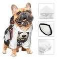 thumbnail image 3 of Salouo Patriotic Boxing Bear Art Pattern Small Dog Hoodie Sweatshirts Dog Clothes Coat Clothing Puppy Sweater Outfit Pullover Pet Winter Coat Sweater Outfit-X-Small, 3 of 7