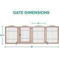 thumbnail image 4 of Arf Pets Freestanding 4-Panel Wooden Dog Gate - Support & Barrier, 4 of 9