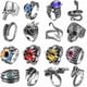 thumbnail image 1 of Juego de 16 anillos góticos punk de plata para hombres y mujeres, con diseño de rana, serpiente, mariposa, araña, ojo de animal, ajustable, estilo gótico, apilables., 1 of 5