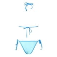 thumbnail image 5 of BOBOGOJP Women Two Piece Swimsuit Sexy Swimwear Halter String Triangle Bikini Sets Light Blue for Size M, 5 of 8