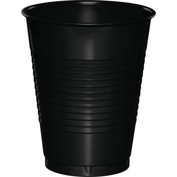 Black 16 oz Plastic Cups for 20 Guests