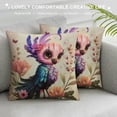 thumbnail image 3 of Orinice Bird Flowers Butterfly Graphic Decorative Cushion Throw Pillow Cover for Home Couch Living Room Bed Sofa Short Plush 1PC 24x24in, 3 of 5