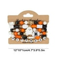 thumbnail image 3 of Halloween Stackable Beaded Bracelet Set Gothic Layered Stretchable Jewelry with Spooky Symbols Accessory Gift, 3 of 6