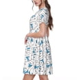 thumbnail image 2 of Lsque Scarf Bear Print Women's Casual Dress T-Shirt Summer Short Sleeve Scoop Neck Swing Dresses, 2 of 6