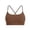 Coffee, variant on Sports Bra for Women JIANLAI Women's Thin Strap Padded Sports Bra Everyday Basic Scoop Neck Workout Crop Bra