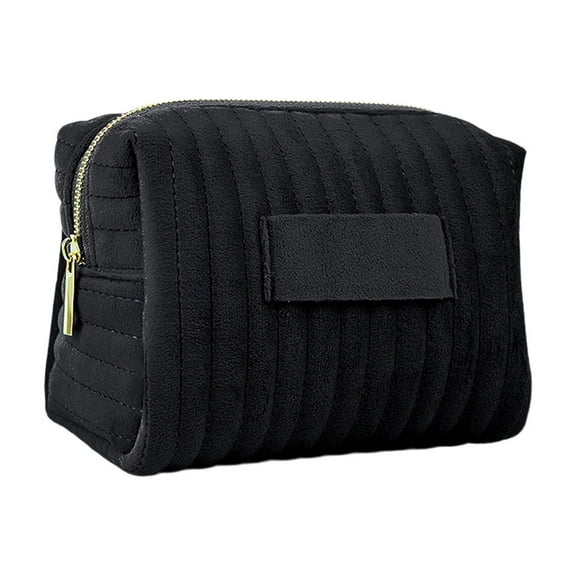 Mauxuk Luxury Velvet Cosmetic Bag - Waterproof Travel Makeup Organizer with Smooth Zipper, Compact 6.69x4.72x3.54in, Lightweight for Daily Essentials
