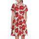 thumbnail image 1 of Disketp Rose Flowers para Vestido de Manga Corta para Mujeres, Vestidos de Verano para Mujeres, Casual y Holgado para la Playa, 1 of 6