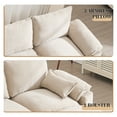 thumbnail image 3 of HOMYEDAMIC Modular Sofa U-Shaped, Chenille Fabric Small Space Couch, Comfortable Apartment Living Room sectional Sofa with 2 Pillows 129”, 3 of 8