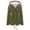 Green, variant on Turilly Fashion Casual Women's Winter Solid Hooded Drawstring Waist Zipper Padded Coat Blouse