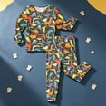 thumbnail image 2 of Leey-World Halloween Pajamas Girls Pajama Set Long Sleeve Top Long Pants Pajamas Kids Halloween Cute Pattern Pj Sets Sleepwear, 2 of 9