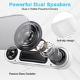 thumbnail image 4 of Computer speakers, USB portable computer speakers, mini soundbar with 3D surround stereo for laptop, PC, notebook, desktop - plug and play (white)., 4 of 5