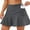 Gray, variant on Womens Knee-Length Tennis Skirts with Pockets Ruffled Layer Sport Skirts