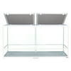 OiiBO 120 Gallon Reptile Large Terrarium Upgrade Glass Front Opening Tank Sliding Door with Screen Ventilation 48" x 24" x 24"(Knock-Down)