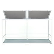 OiiBO 120 Gallon Reptile Large Terrarium Upgrade Glass Front Opening Tank Sliding Door with Screen Ventilation 48" x 24" x 24"(Knock-Down)