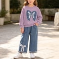 thumbnail image 6 of Cethrio Girls Cotton Outfit Sets, 2 Piece Long Sleeve Fall Casual Girls' Clothing Sets Purple Size 0-12 Months, 6 of 6