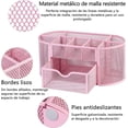 thumbnail image 4 of Organizador de Escritorio de Malla Ideal para Niñas y Mujeres con Portalápices y cajón, organizador de oficina, escritorio ordenado, utilizado en escuelas, oficinas, Rosa, 4 of 7
