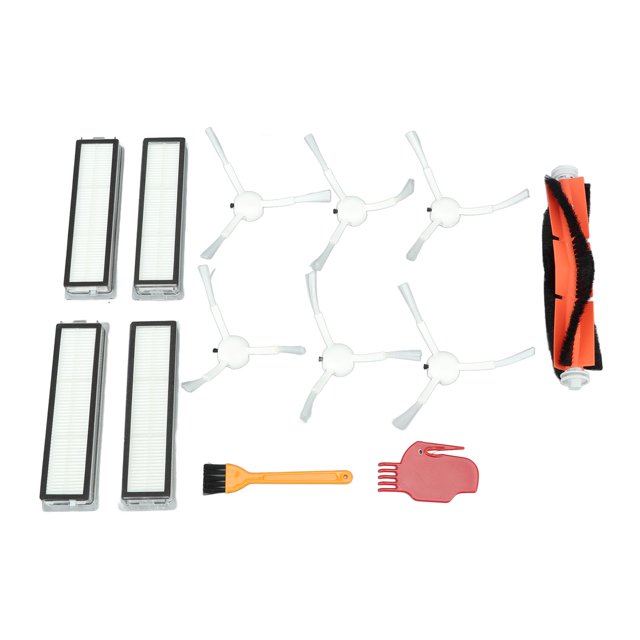 Accessories Kit for Dreame D9 L10 Pro Vacuum Cleaner Include 1 Main Brush 6 Side Brush 4 Filters 4 Mop Cloth 1 Yellow Brush 1 Red Comb