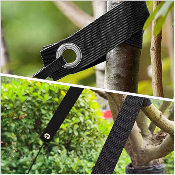 WEUVEB 5-Pack Black Nylon Tree Straps for Wind and Support in Nursery and Planting Applications
