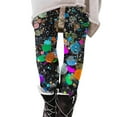 thumbnail image 3 of QATAINLAV Womens Workout Leggings Shiny Glitter Sequin Print Yoga Pants Slim Fit High Waisted Tummy Control Compression Legging Tights Winter Clearance Prime Multicolor XL, 3 of 6
