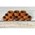 thumbnail image 6 of Ajuny Set of 12 Napkin Rings Wood Brown Dining Table Homes Decor Large Napkin Holder Ring 12 Pieces, 6 of 8