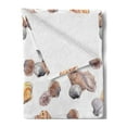 thumbnail image 2 of Seashells Soft Flannel Fleece Throw Blanket, Shell Pattern Seashore Holiday Journey Illustration Marine Backdrop, Cozy Plush for Indoor and Outdoor Use, 70" x 90", Marigold White Mauve, by Ambesonne, 2 of 5