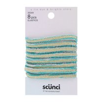 Scunci A Tie Dye & Brights Hair Elastics, 0.5CM, Assorted Colors, 8-Pieces