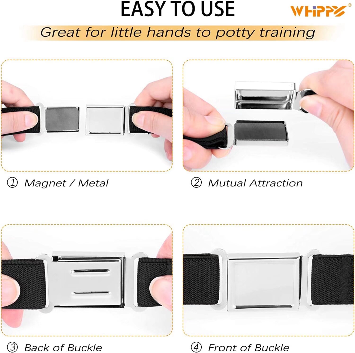 Whippy Kids Adjustable Elastic Belt with Magnetic Buckle photo 7