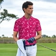 thumbnail image 3 of Balery Breast Cancer Awareness6 Camisa Polo de Hombre con Estampado, de Manga Corta y Tejido Medio, Camisa Tipo Golf Polo-Medium, 3 of 6