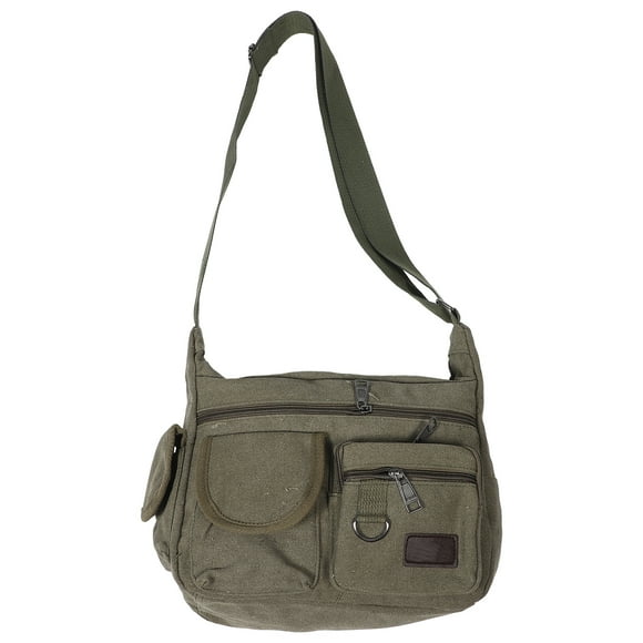Bolsa de lienzo Bolsa grande Bolsa de hombro de cuerpo cruzado bolso con bolsillo para mujeres y hombres