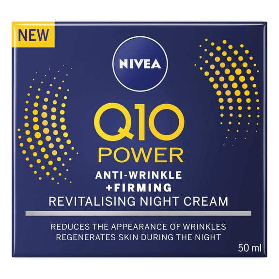 Nivea Q10 Plus Anti-Wrinkle Face Night Cream, 50 ml, Pack of 3