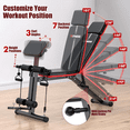 thumbnail image 4 of GIKPAL 7 Positions Foldable Adjustable Weight Bench Workout Bench with 50lb(25lb*2) Adjustable Dumbbell, 4 of 8