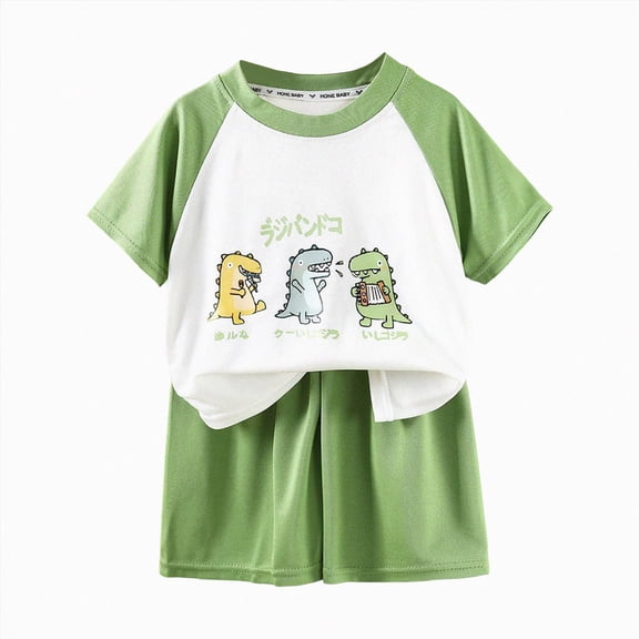 kmaduk Toddler Pajamas Cotton Summer Pjs Boy Jammies Dinosaur Train Sleepwear Short Sets size 6-12 Months