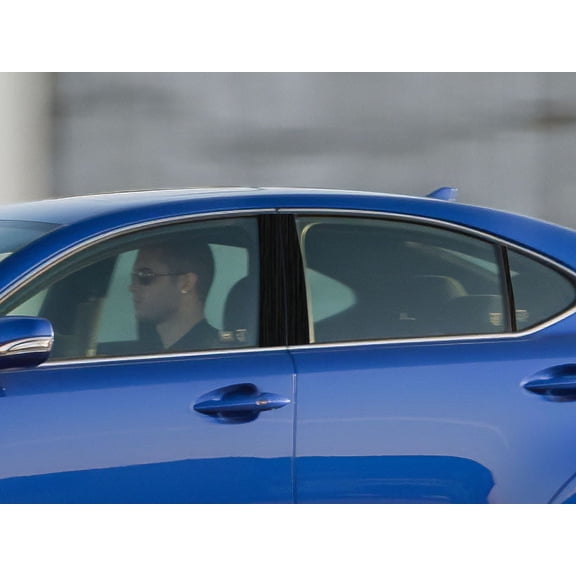 Rvinyl Pillar Post Window Trim Kit Aluminum Brushed Black Fits Lexus IS 2006-2013 Sedan