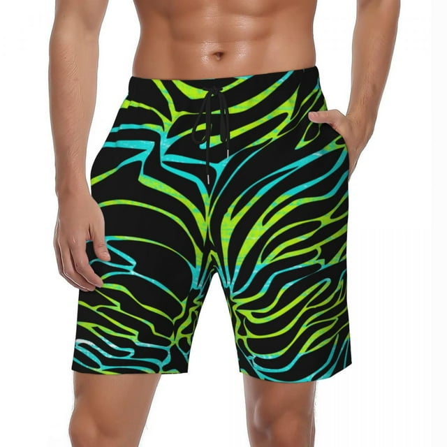 Summer Gym Shorts Men Zebra Stripe Running Surf Animal Print Custom Board Short Pants Stylish Comfortable Swim Trunks Plus Size