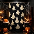 thumbnail image 3 of Waterproof Halloween Ghost Print Shower Curtain, 70.87x47.24 Inch Lightweigt Soap Stain Resistant Black Cloth Bathroom Decor for Apartment Dorm Home Hotel Bathtub Stall Accessories, 3 of 6