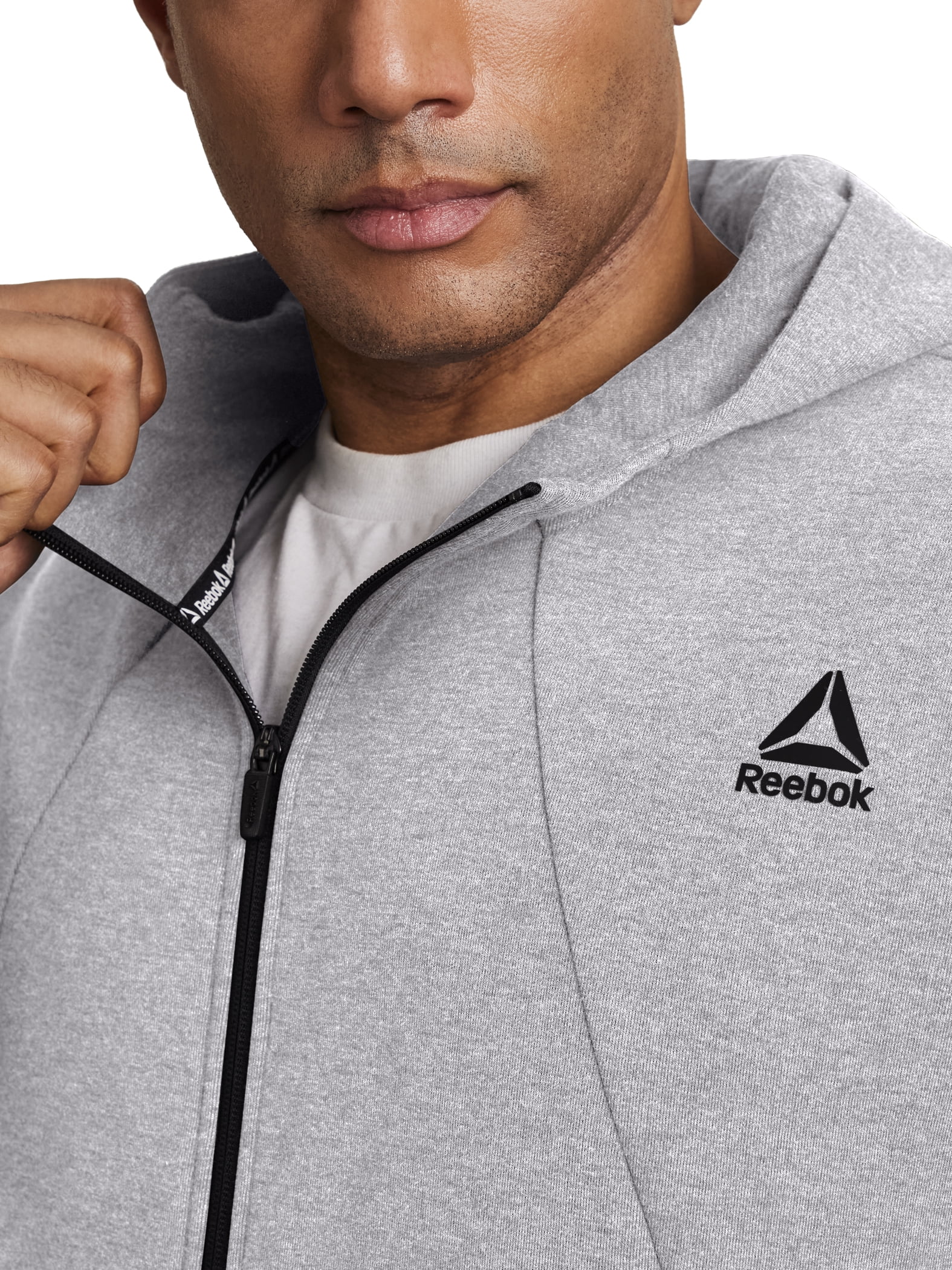 Reebok Mens and Big Mens Momentum Full Zip Hoodie, Sizes XS-5XL