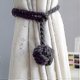 thumbnail image 1 of Curtain Tiebacks Blue: 2 Pack Decorative Handmade Natural Cotton Rope Holdbacks For Drapery And Sheer 26s, 1 of 5