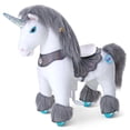 thumbnail image 1 of Monta a caballo, poni con forma de unicornio gris, modelo Y avanzado, 1 of 8