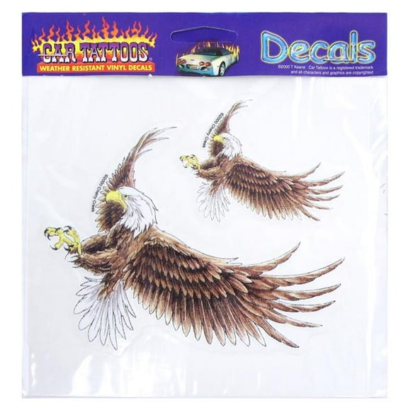 Barjan Car Tattoos Eagles Stick on Weather Resistant Vinyl Decals