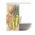 thumbnail image 2 of WOPOP Summer Holiday Hat, Flip Flops, Shells And Starfis Waterproof Fabric Shower Curtain Bath Curtain 60x72 inches, 2 of 2