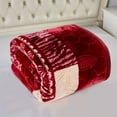 thumbnail image 4 of Thick Warm Winter Fleece Blanket For King Bed 2 Ply Reversible Soft Raschel Blanket,85"x93",10lb, 4 of 8