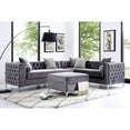thumbnail image 2 of Inge Grey Velvet Storage Ottoman - , ,, 2 of 9