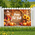thumbnail image 4 of Colorful Design Happy Fall Banner Scarecrow Decor Happy Fall Y'all Pumpkin Decoration Harvest Theme for Autumn Gathering Thanksgiving Party Home Decoration, 4 of 9
