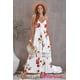 thumbnail image 4 of ABPHQTO Vestido maxi floral blanco con tiras finas y encaje para mujer, 4 of 5