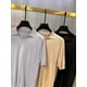 thumbnail image 4 of Camisa polo de manga corta para hombre, informal, de negocios, de algodón de fibra larga, de punto, de color sólido fino, primavera/verano 2024, 4 of 5