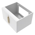 thumbnail image 3 of Alpine 24" Wood Floating Vanity Base in White with Gold Handles, 3 of 5