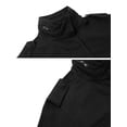 thumbnail image 4 of Women'S Fall Utility Jacket - Stand Collar, Solid Color, Loose Fit, Zipper Closure, and Multiple Pockets Black 5XL, 4 of 8